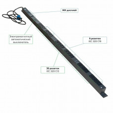 SMART-PDU-16-1P-36C13-6C19-I309-CM (12600c). Блок контроля и распределения питания. CABEUS