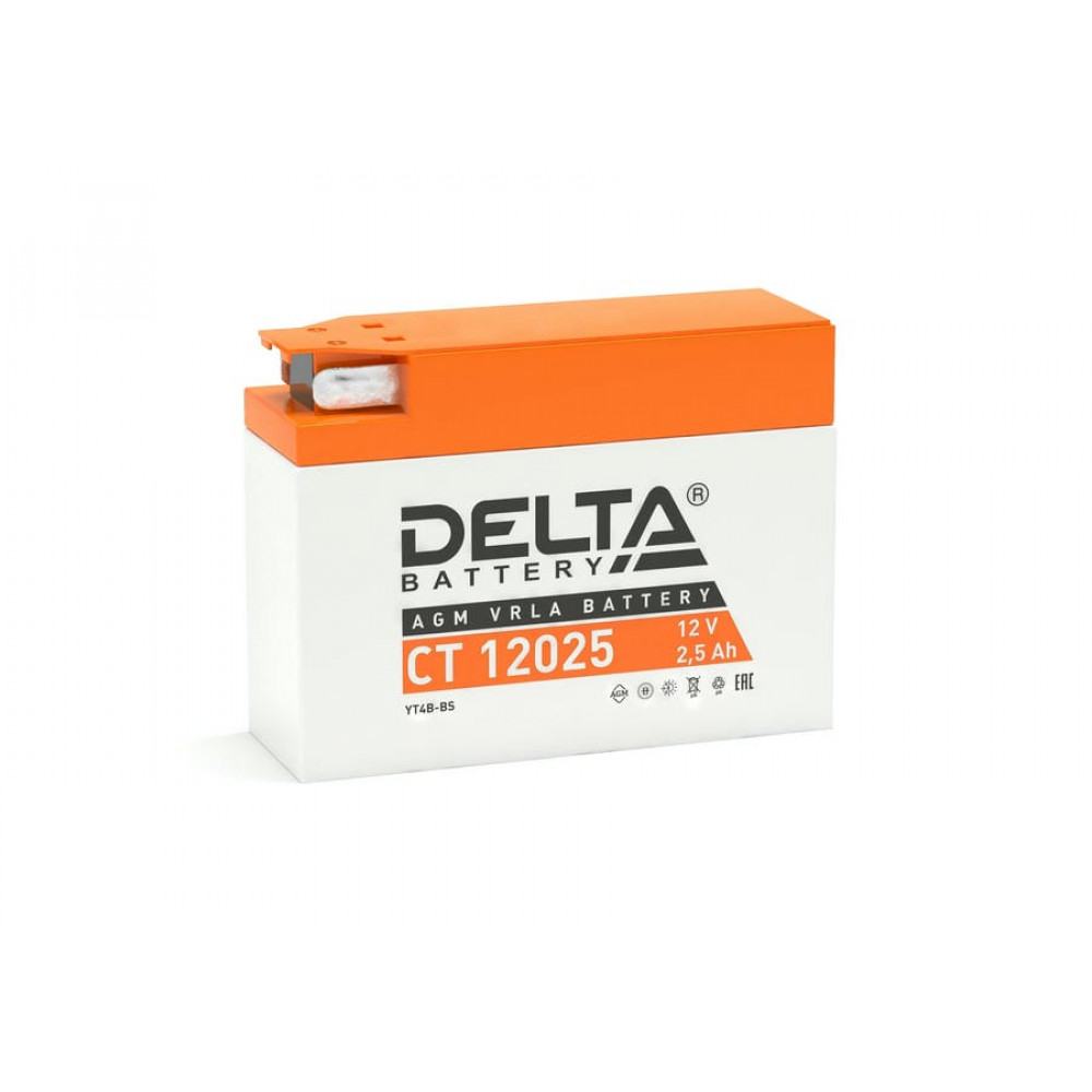 Delta CT 12025. Аккумулятор герметичный свинцово-кислотный стартерный. Delta