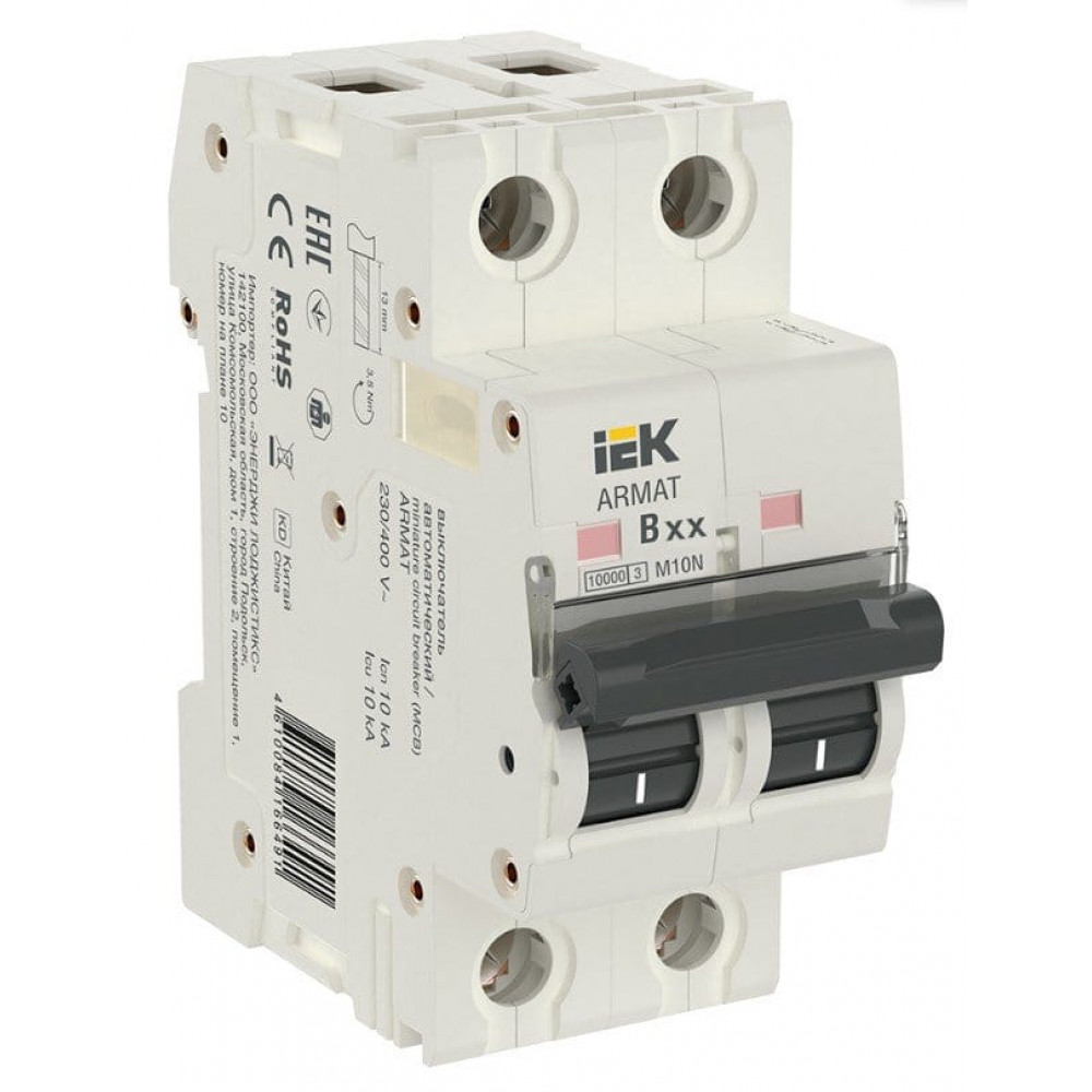 M10N 2P B 16А ARMAT (AR-M10N-2-B016). Автоматический выключатель. IEK
