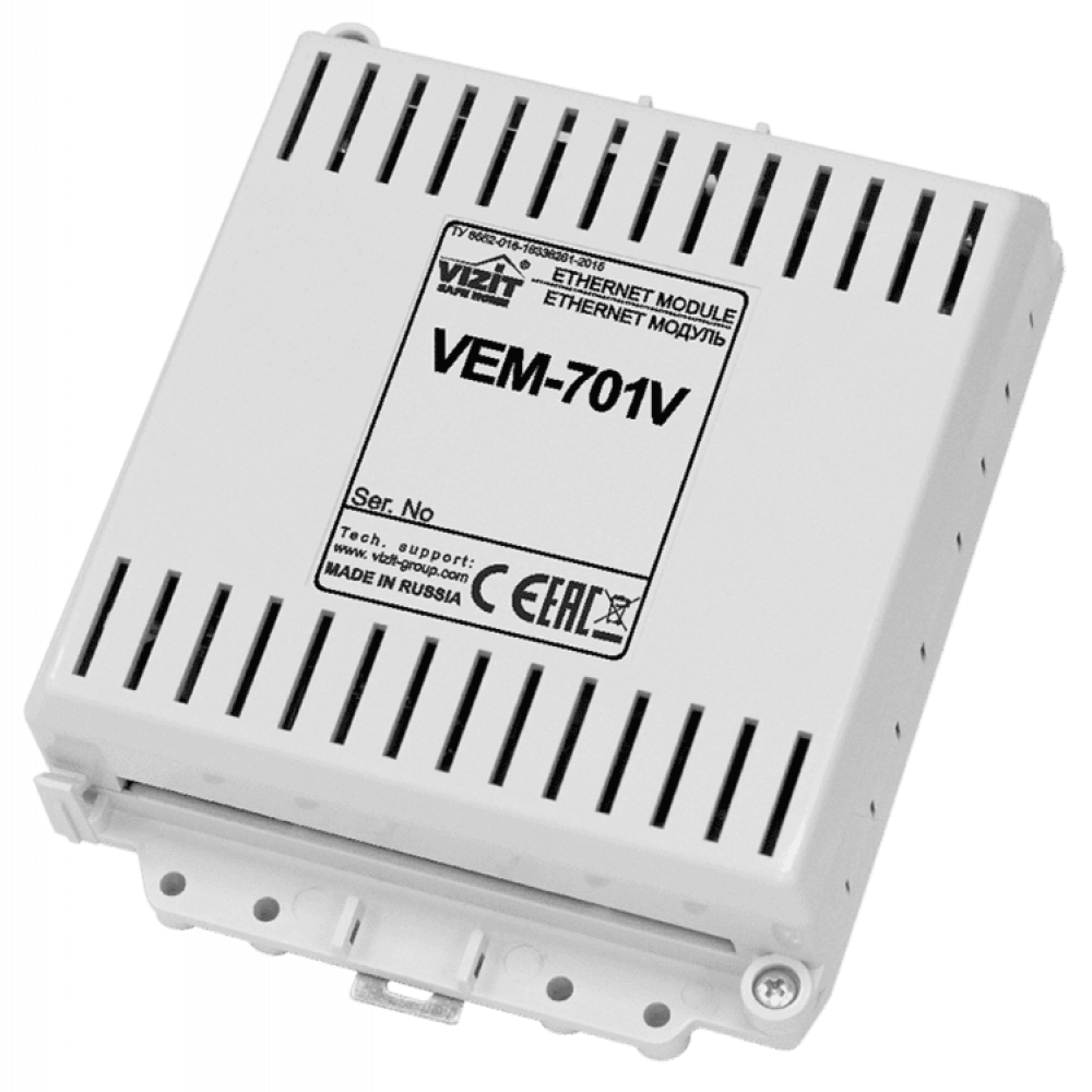 VEM-701V. Ethernet модуль. VIZIT