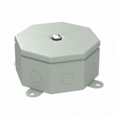 Коробка металлическая Октагон серая 130х130х63 (70-0100-7035). Коробка металлическая. Промрукав