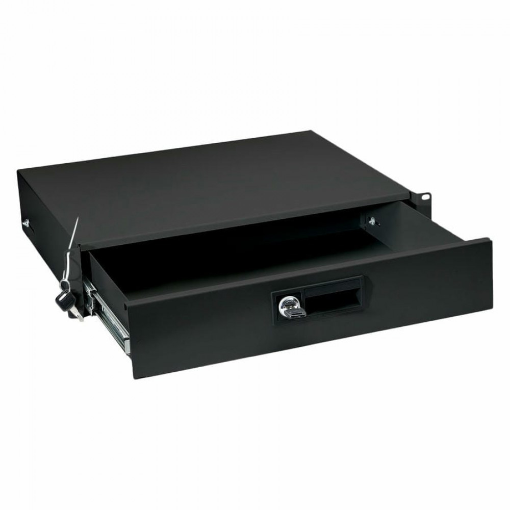 DRW-2U-BK (8637c). Ящик для документов 2U, глубиной 360 мм, цвет черный. CABEUS
