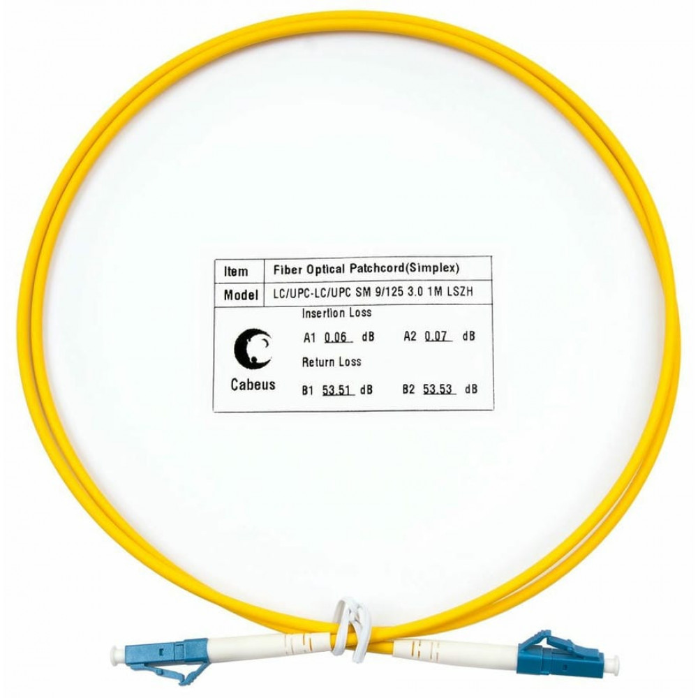 FOP(s)-9-LC-LC-0,5m (8807c). Патч-корд оптический. CABEUS