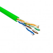 U/UTP, CAT 5e, PVC, нг(А)-LSLTx, 4х2х0,52мм, 24AWG, INDOOR, SOLID, зеленый, РФ REXANT (01-0061-R). Кабель «витая пара» (LAN) для структурированных систем связи. Rexant