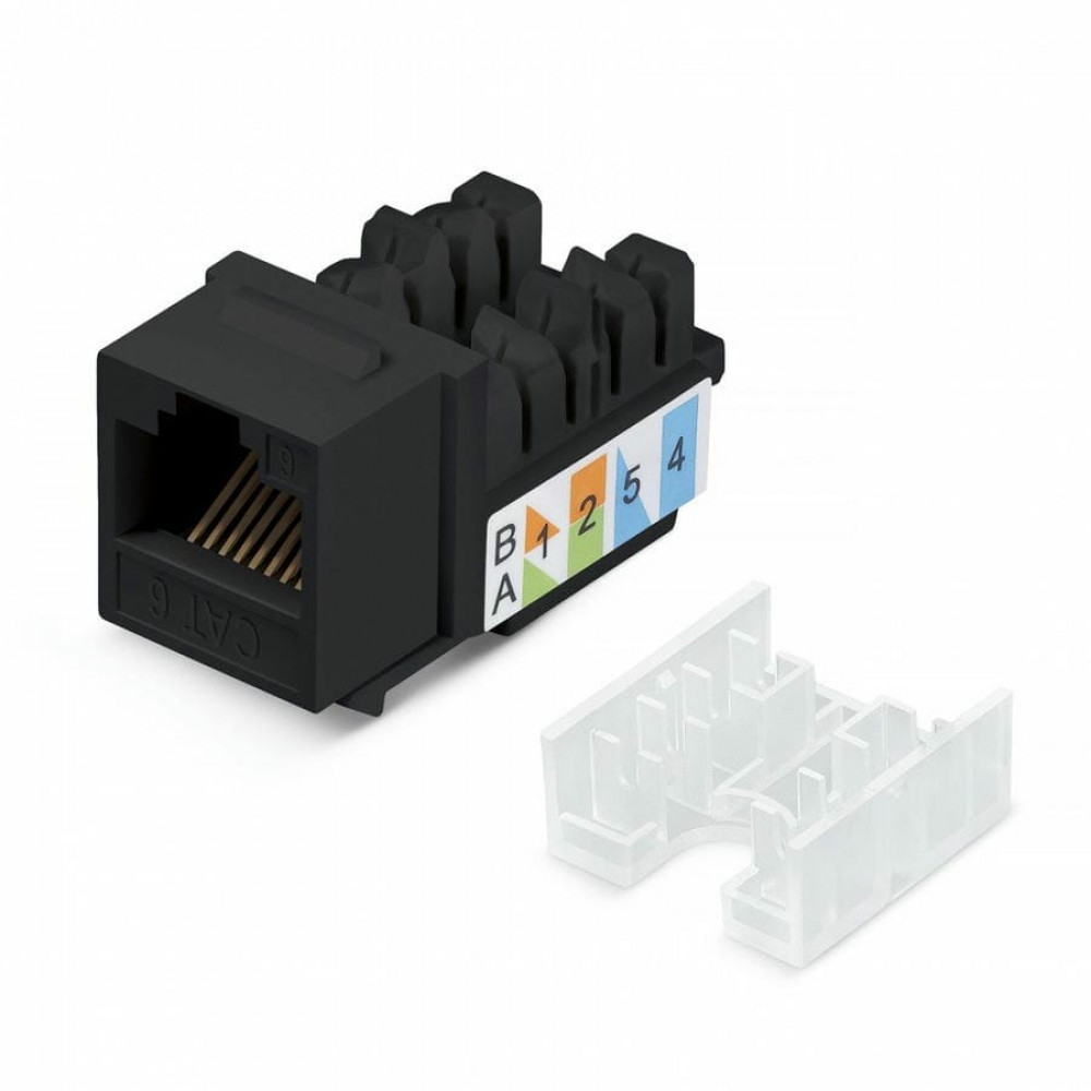 WR-KJ-RJ45-C5E-90-SW-BK. Вставка Keystone Jack RJ-45. WRLine