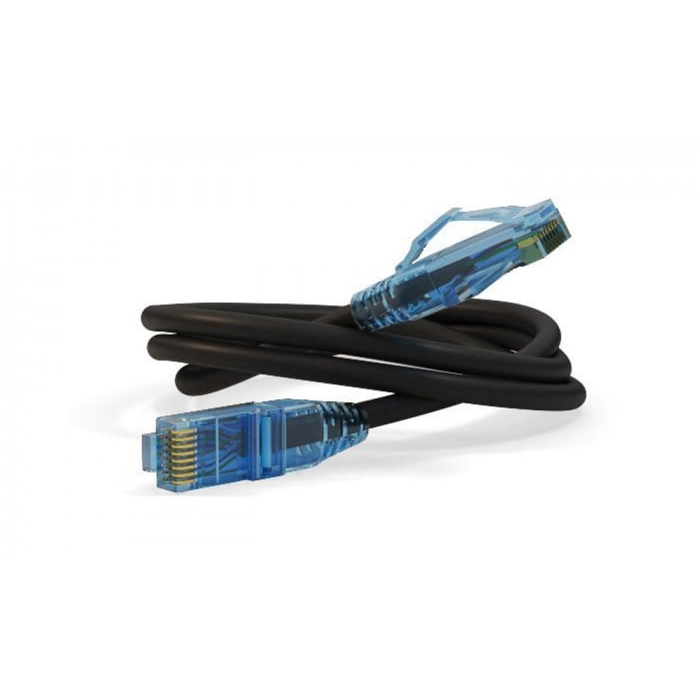 PC-LPM-UTP-RJ45-RJ45-C6-0.3M-LSZH-BK. Патч-корд медный. Hyperline