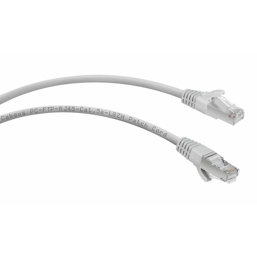 PC-FTP-RJ45-Cat.5e-1.5m-LSZH (8871c), серый. Патч-корд медный. CABEUS
