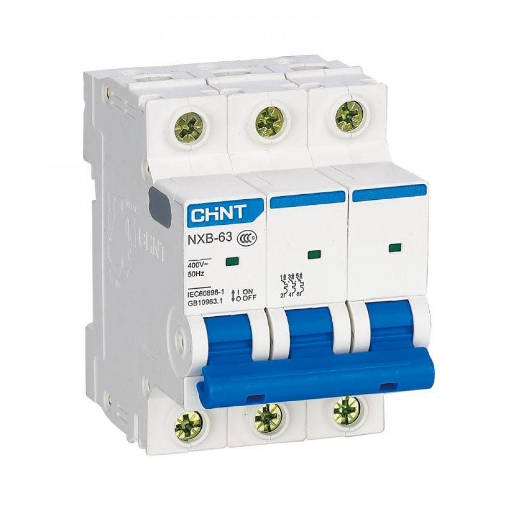 Выключатель автомат. мод. 3п C 40А 6кА NXB-63 CHINT (814174). Автоматический выключатель. CHINT