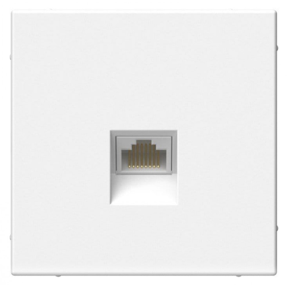 ArtGallery розетка RJ45, кат. 6Е, скрытой установки, механизм, белый (GAL000186). Розетка компьютерная. Systeme Electric