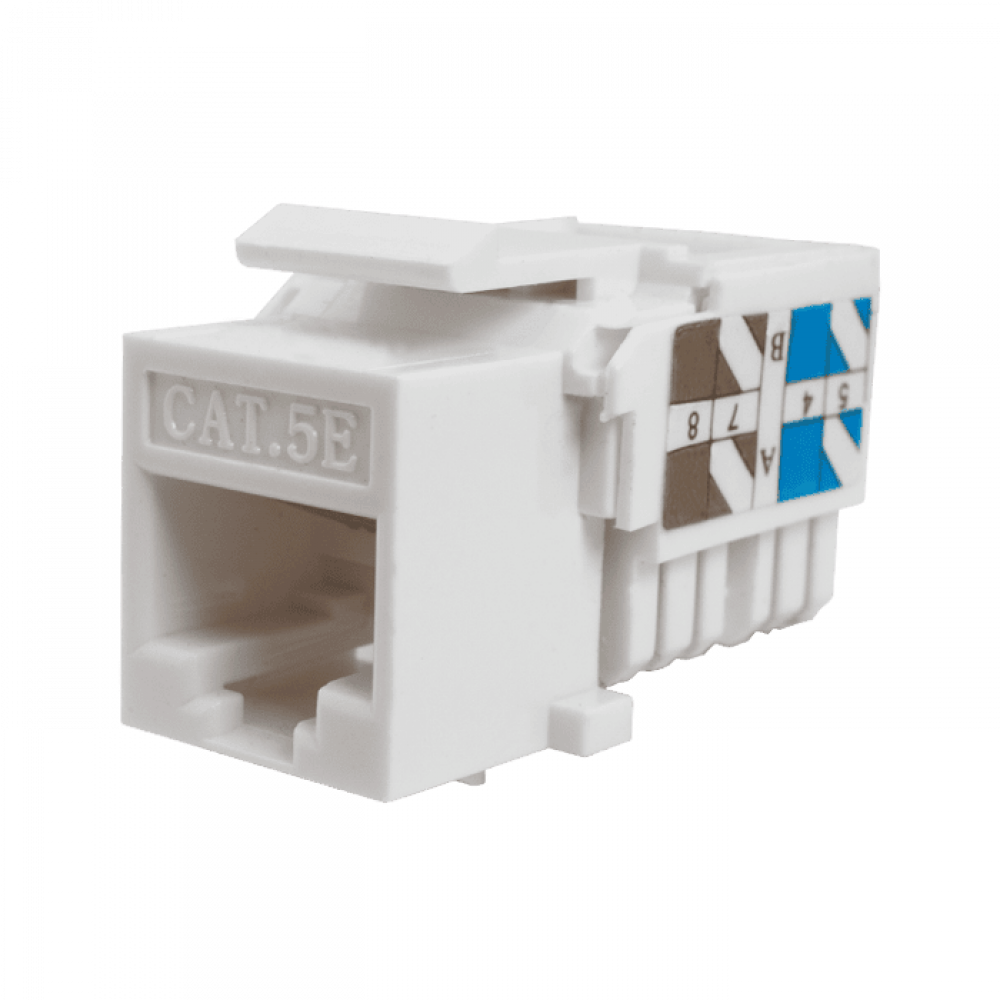 Модуль-вставка Keystone Кат5е, инстр.зад, белый UTP (10-0313). Вставка Keystone Jack RJ-45. SUPRLAN