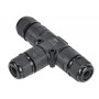 Коннектор кабельный герметичный WTP-106 3 PIN IP68 (UWC10-T-016-3-68). Сквозная ответвительная муфта. IEK