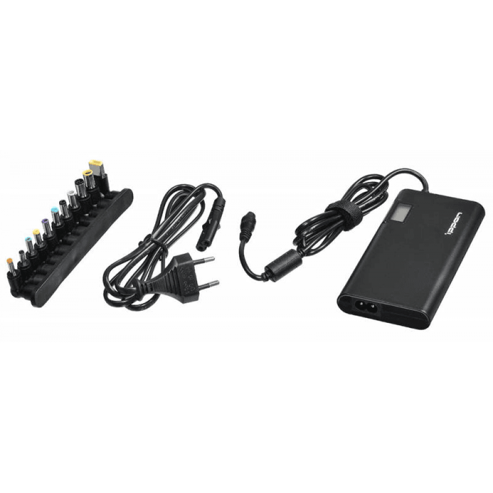 Блок питания Ippon SD90U автоматический 90W 15V-19.5V 11-connectors 4.5A 1xUSB 2.1A, LCD индикатор (705053). Блок питания. Ippon