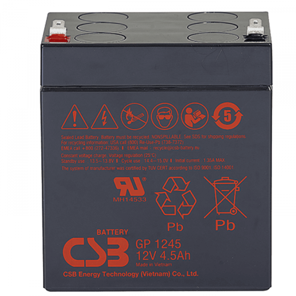 CSB GP 1245 F2. Аккумулятор герметичный свинцово-кислотный. CSB