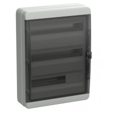 Корпус пластиковый навесной TEKFOR КМПн-54 IP65 черная прозрачная дверь (TF5-KP72-N-54-65-K03-K02). Корпус пластиковый. IEK