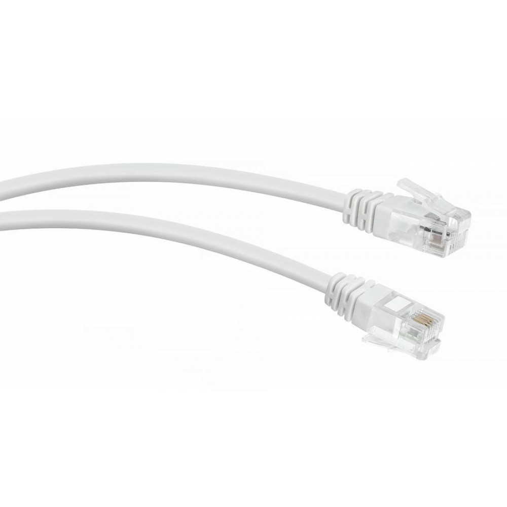 PC-TEL-RJ12-3m (7890c), белый. Патч-корд медный. CABEUS
