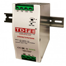 240W/24V/DIN. Источник вторичного электропитания резервированный. FARADAY
