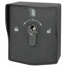 SP-ES440-BK. Переключатель с ключом Keyswitch, накладной, 2 группы контактов ОБЩ/НР/НЗ, черный. Smartec