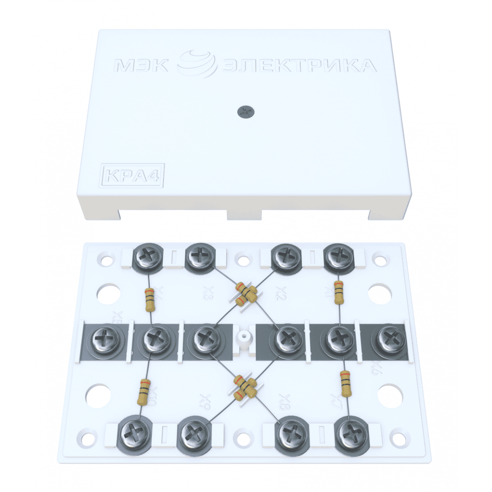 KRA-4 300 Om white (MEC42103). Коробка на 4 абонента. МЭК-Электрика