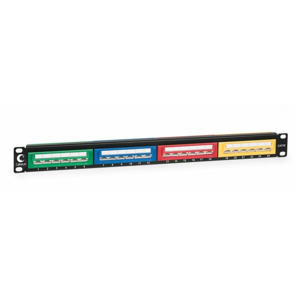 PLCOL-24-Cat.5e-Dual (7952c). Патч-панель 19. CABEUS