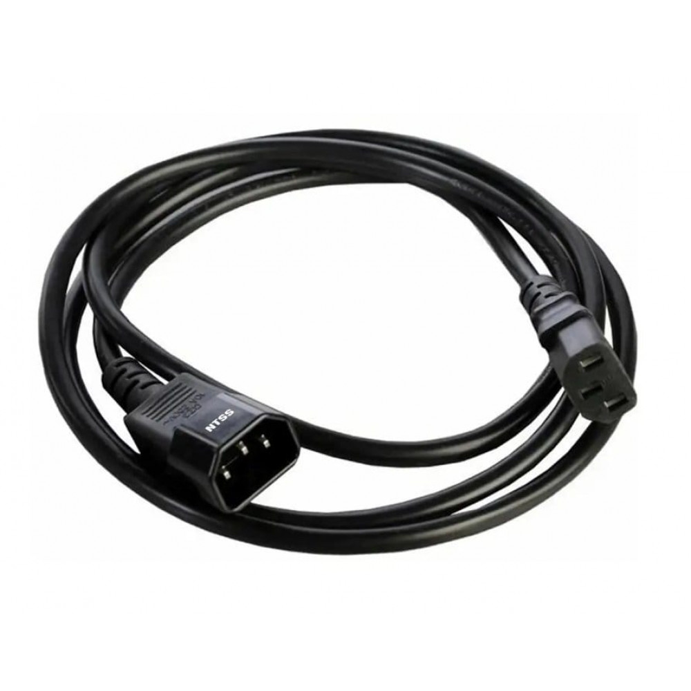 NTSS-PC13141 C13-С14 проводник.:3х0.75мм2 1м 220В 10А черный. Кабель питания. NTSS