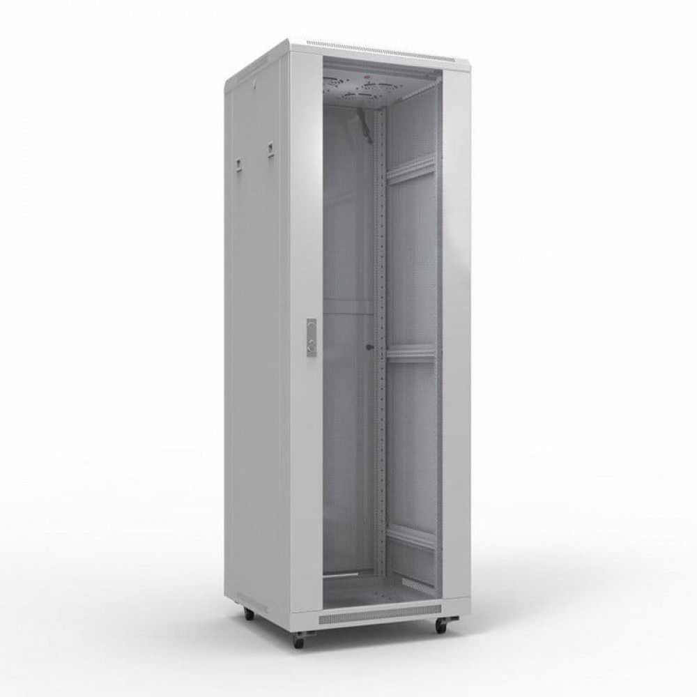 Шкаф телекоммуникационный 19 напольный 42U 600х800 мм, передняя дверь стекло, задняя дверь металл, RAL 7035 (состоит из 3 частей) (04-2306). Шкаф телекоммуникационный 19 напольный 42U. Rexant