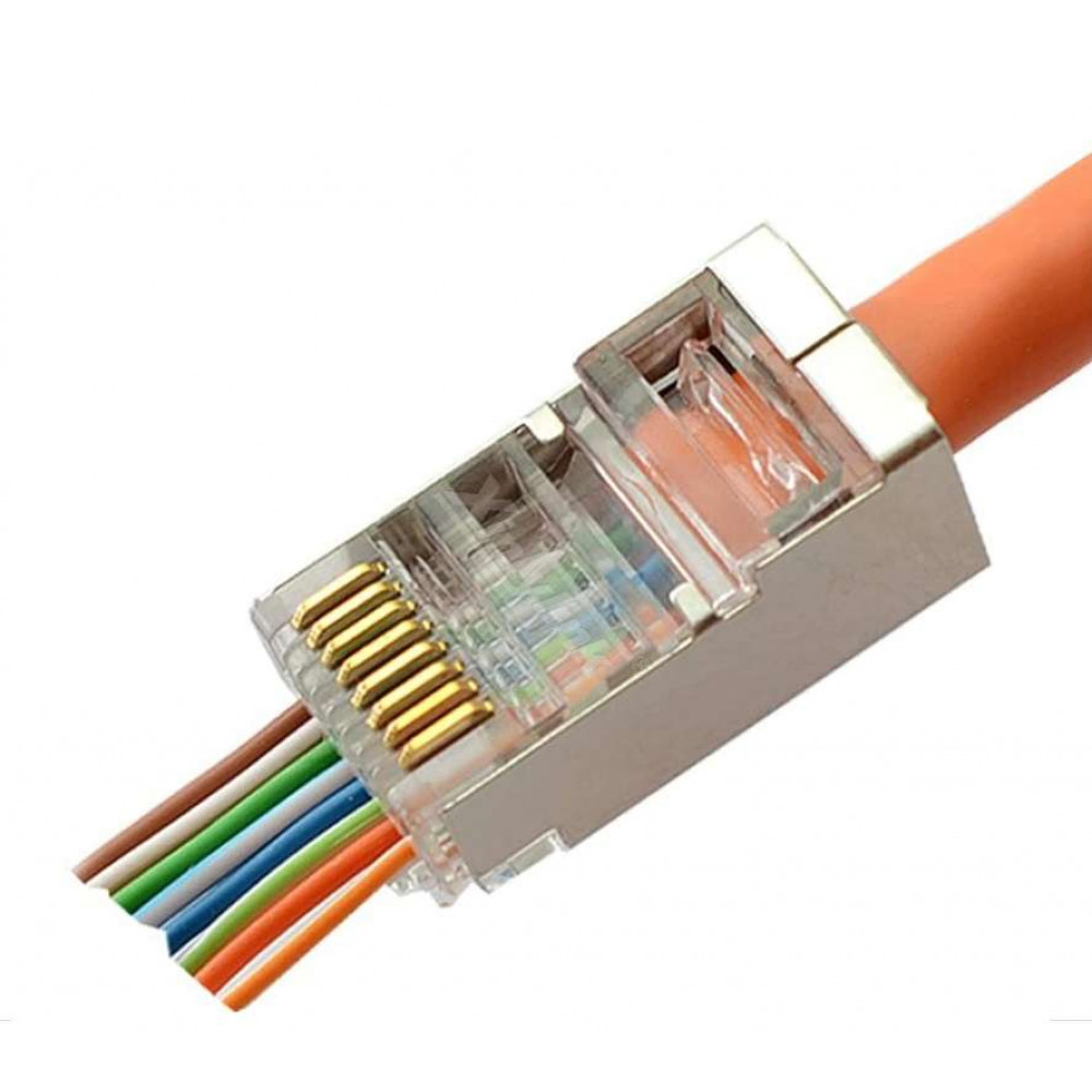 8P8C-SH-FC (100 шт) (10796c). Разъем RJ-45. CABEUS