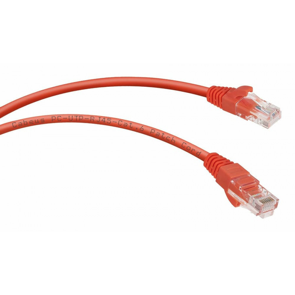 PC-UTP-RJ45-Cat.6-5m-RD (8695c), красный. Патч-корд медный. CABEUS
