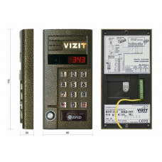 БВД-343RTCPL. Вызывная панель цветная. VIZIT