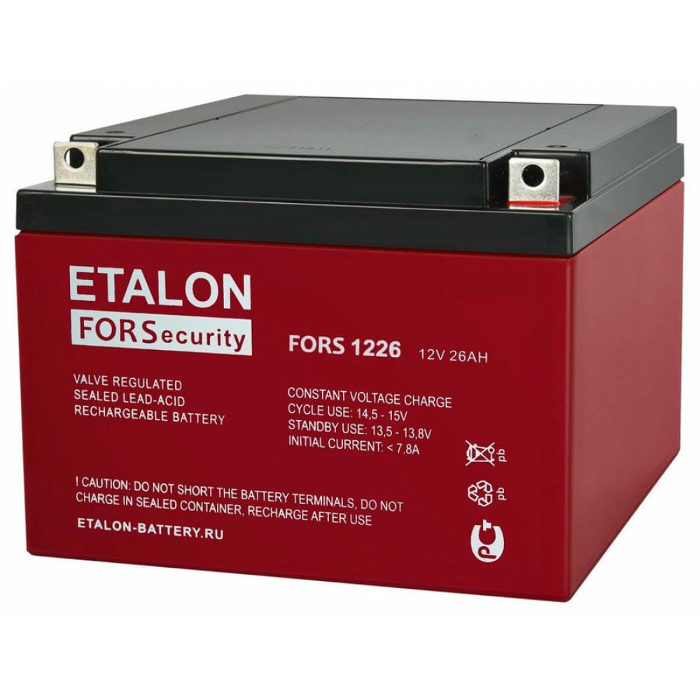 ETALON FORS 1226. Аккумулятор герметичный свинцово-кислотный. ETALON