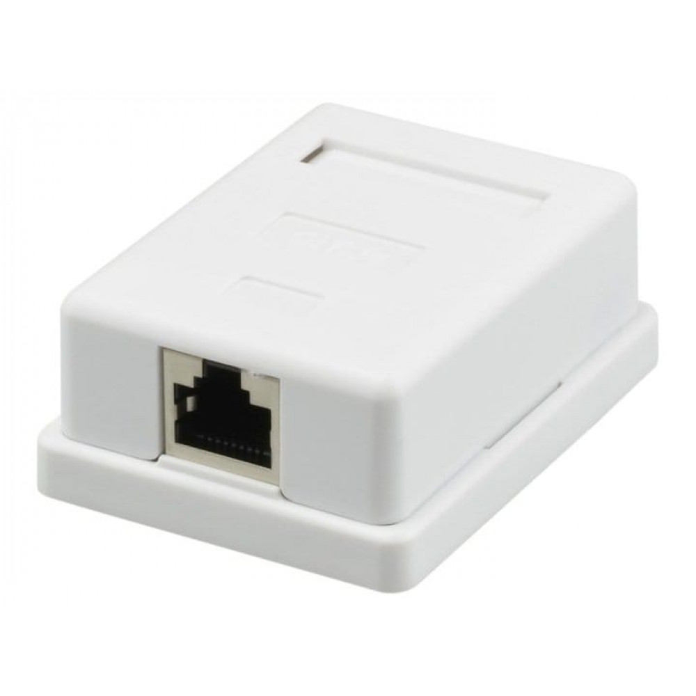 Розетка настенная RJ-45, 8P8C, Cat.5e, 1 порт FTP (10-0354). Компьютерная розетка. SUPRLAN