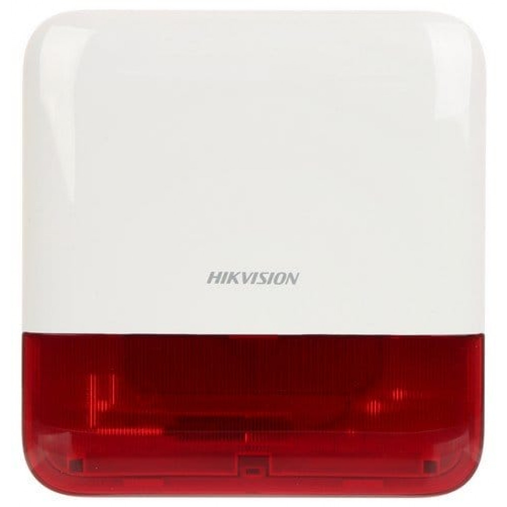 DS-PS1-E-WE Red Indicator. Оповещатель свето-звуковой радиоканальный уличный. AX PRO Hikvision