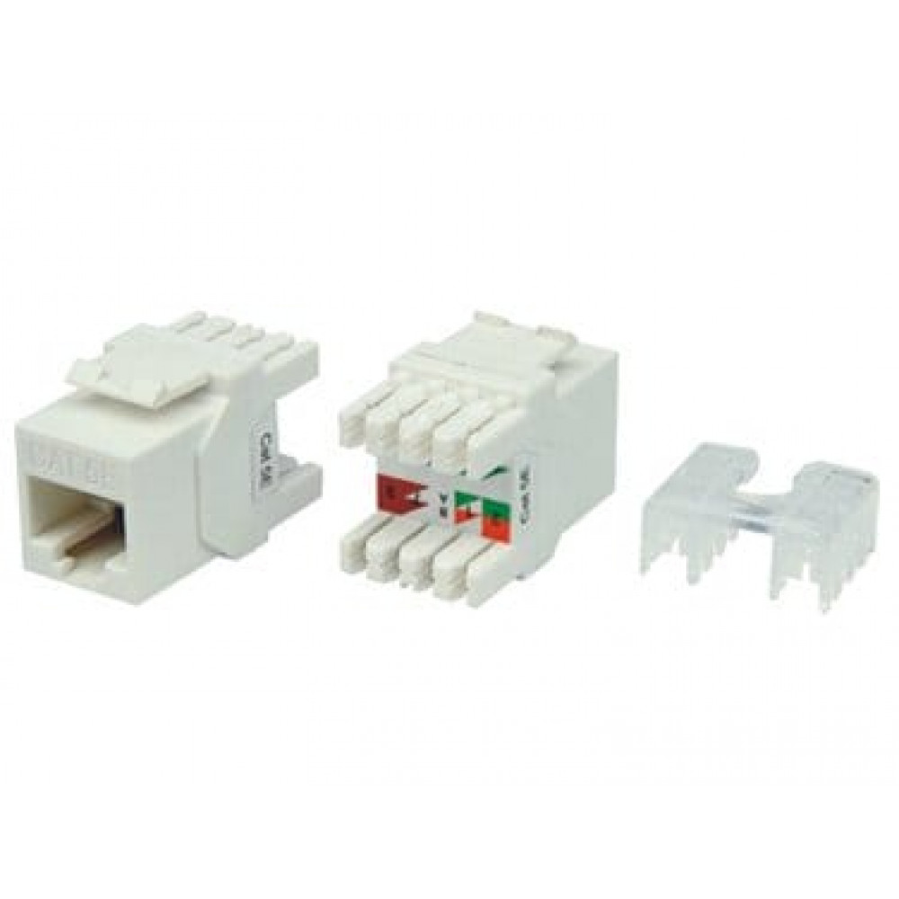 KJ8-8P8C-C5e-180-WH. Вставка Keystone Jack RJ-45. Hyperline