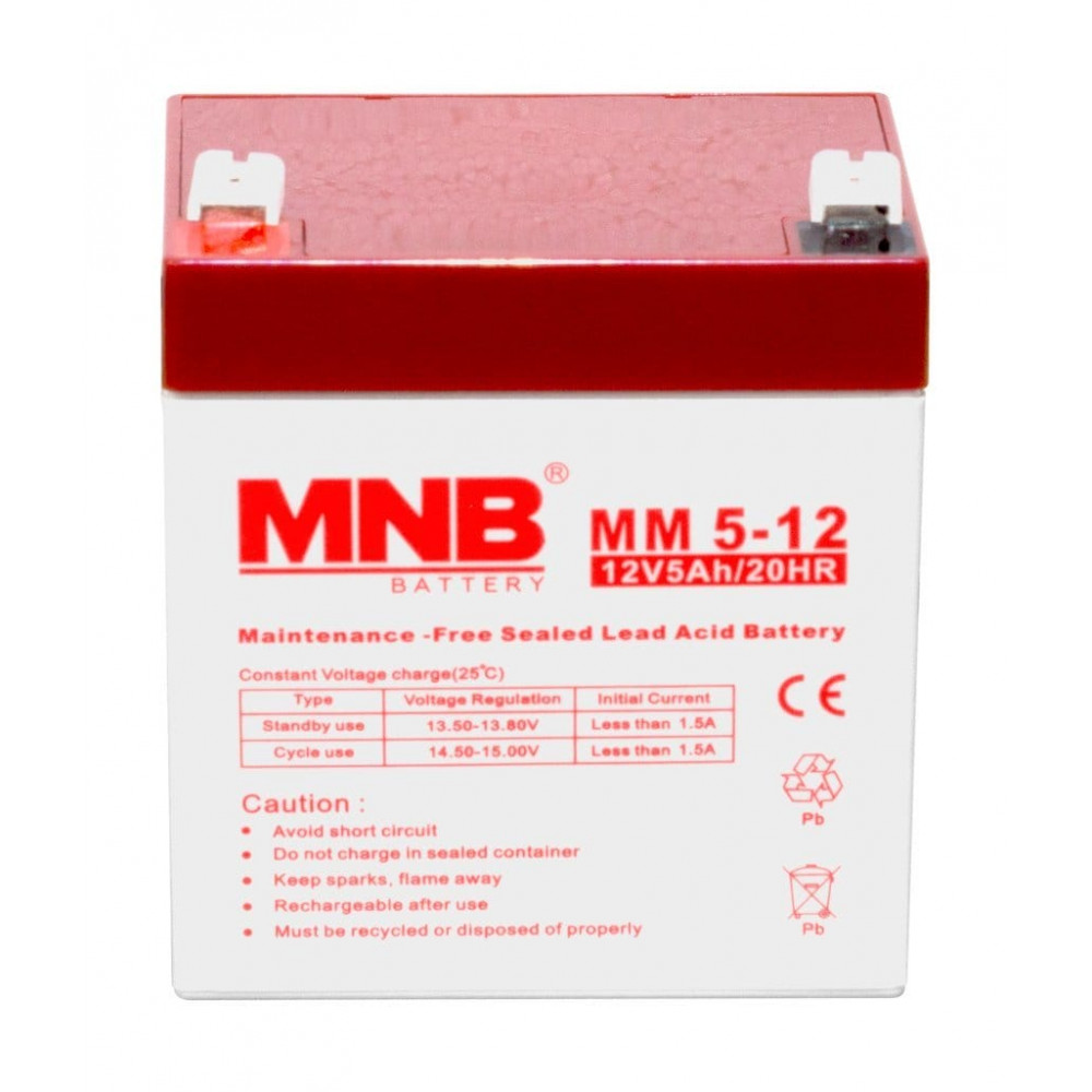 MNB MM 5-12. Аккумулятор герметичный свинцово-кислотный. MNB Battery