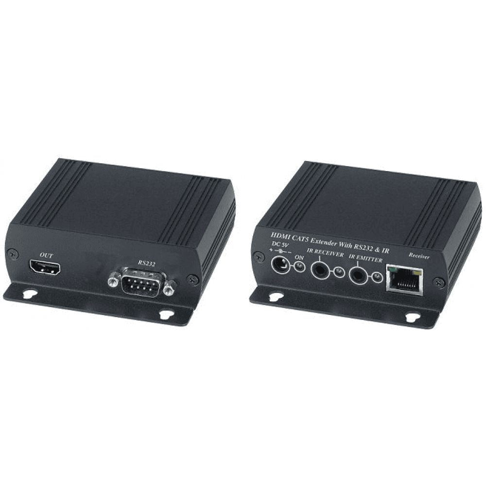 HE02. Комплект для передачи HDMI-сигнала и RS232. SC&T