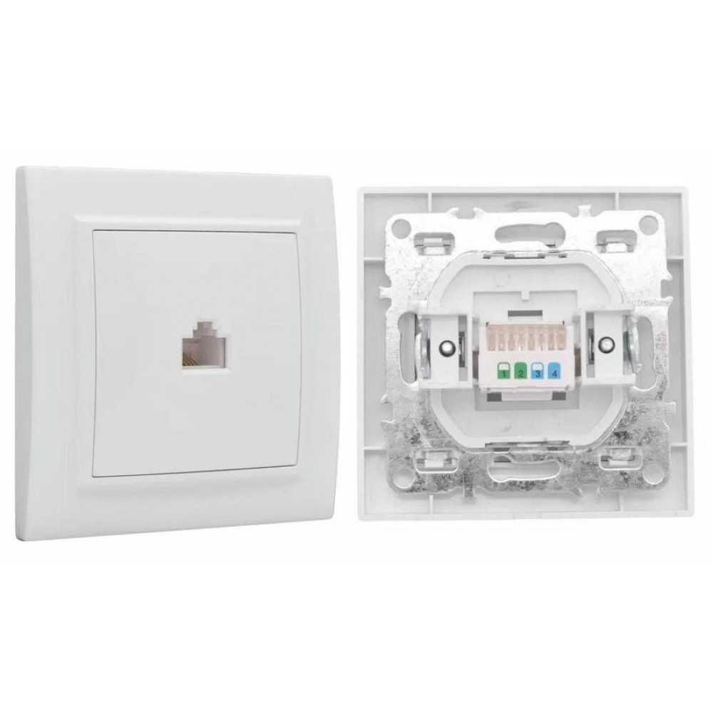 Минск Розетка RJ-45 1-местная СП (ERK01-035-10). Розетка RJ-45 1-местная СП. EKF