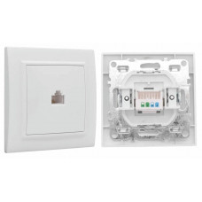 Минск Розетка RJ-45 1-местная СП (ERK01-035-10). Розетка RJ-45 1-местная СП. EKF