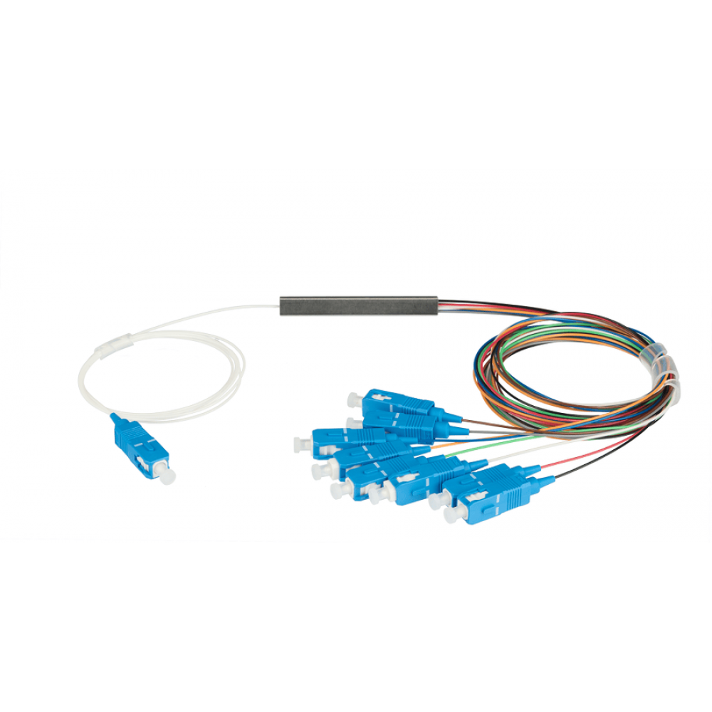 NMF-SPP1X8A1-SCU-M. Сплиттер планарный 1х8, 9/125мкм, SC/UPC, 0.9 мм. NIKOMAX ESSENTIAL