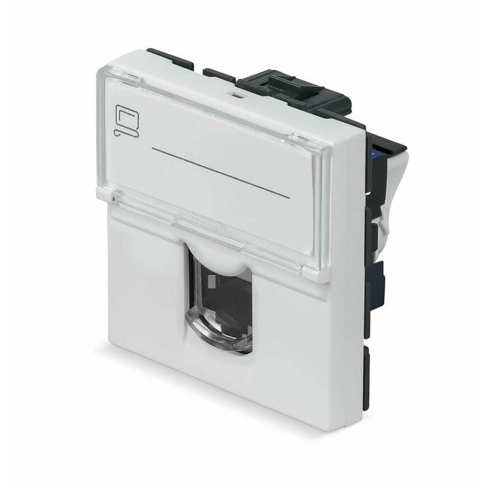 KJ-RJ45-Cat.6-180T-FP-L-45 (11842c). Вставка Keystone Jack RJ-45. CABEUS