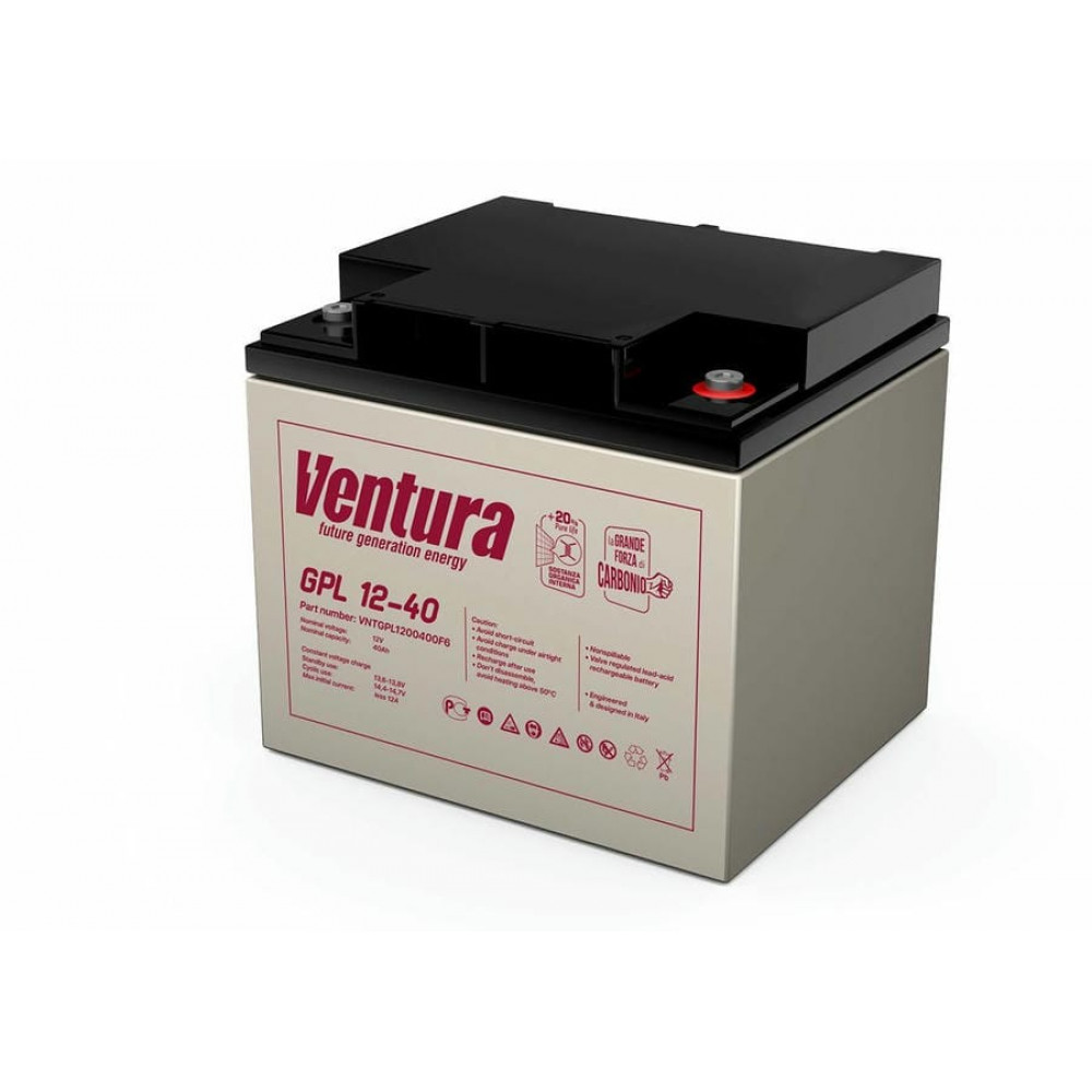 Ventura GPL 12-40. Аккумулятор герметичный свинцово-кислотный. Ventura