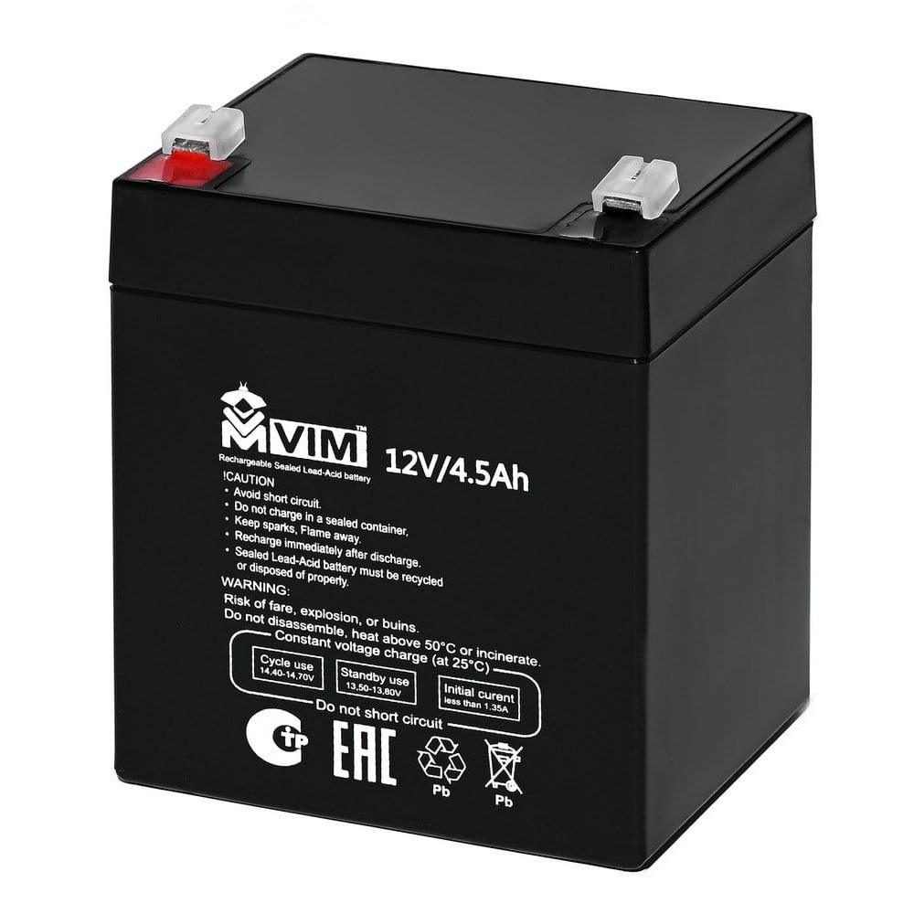VM-BAT-12-4,5. Аккумулятор герметичный свинцово-кислотный. VIM