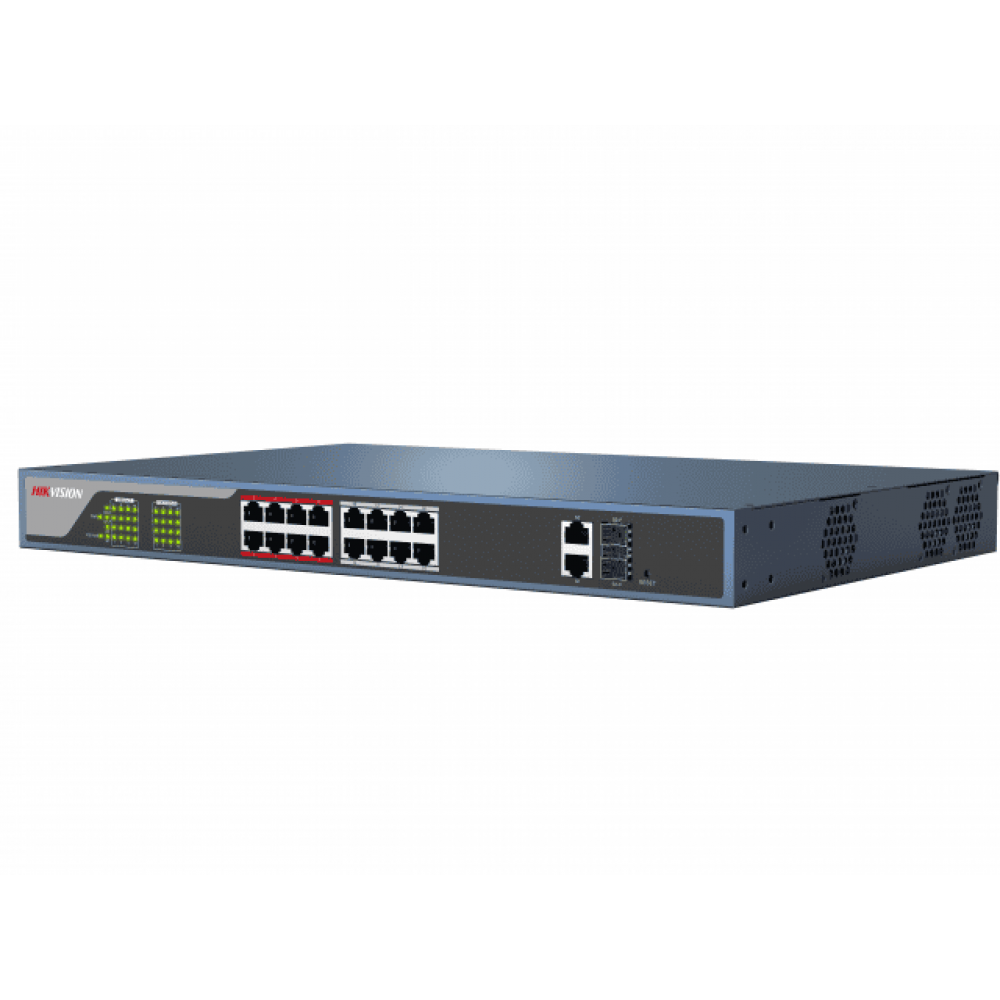 DS-3E0318P-E(B). Коммутатор с питанием POE. Hikvision