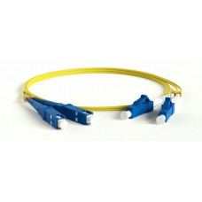 FC-D2-9-LC/UR-SC/UR-H-10M-LSZH-YL. Патч-корд волоконно-оптический одномодовый. Hyperline