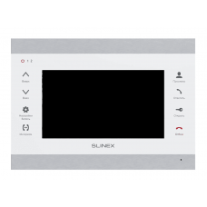 SL-07MHD (серебро+белый). Монитор домофона цветной с функцией «свободные руки». SLINEX