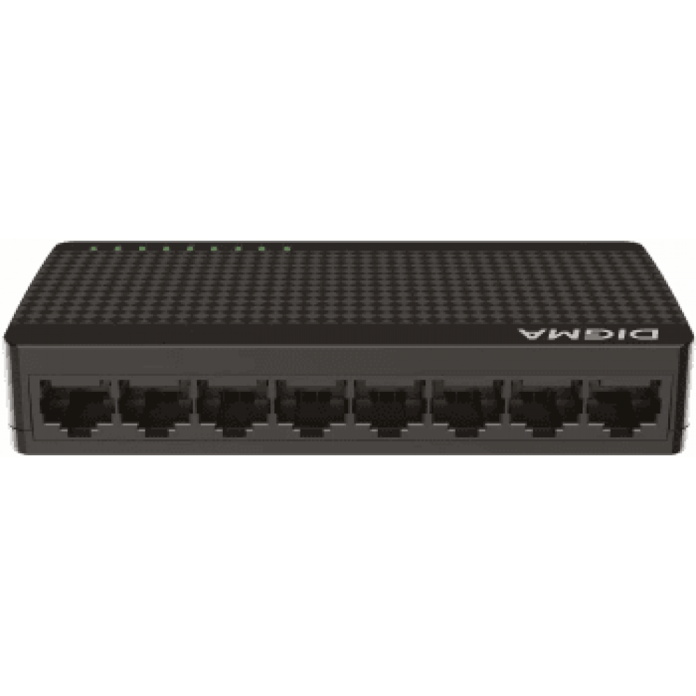 DSW-108GE DSW-108GEV2 (L2) 8х1Гбит/с неуправляемый. Коммутатор неуправляемый. Digma