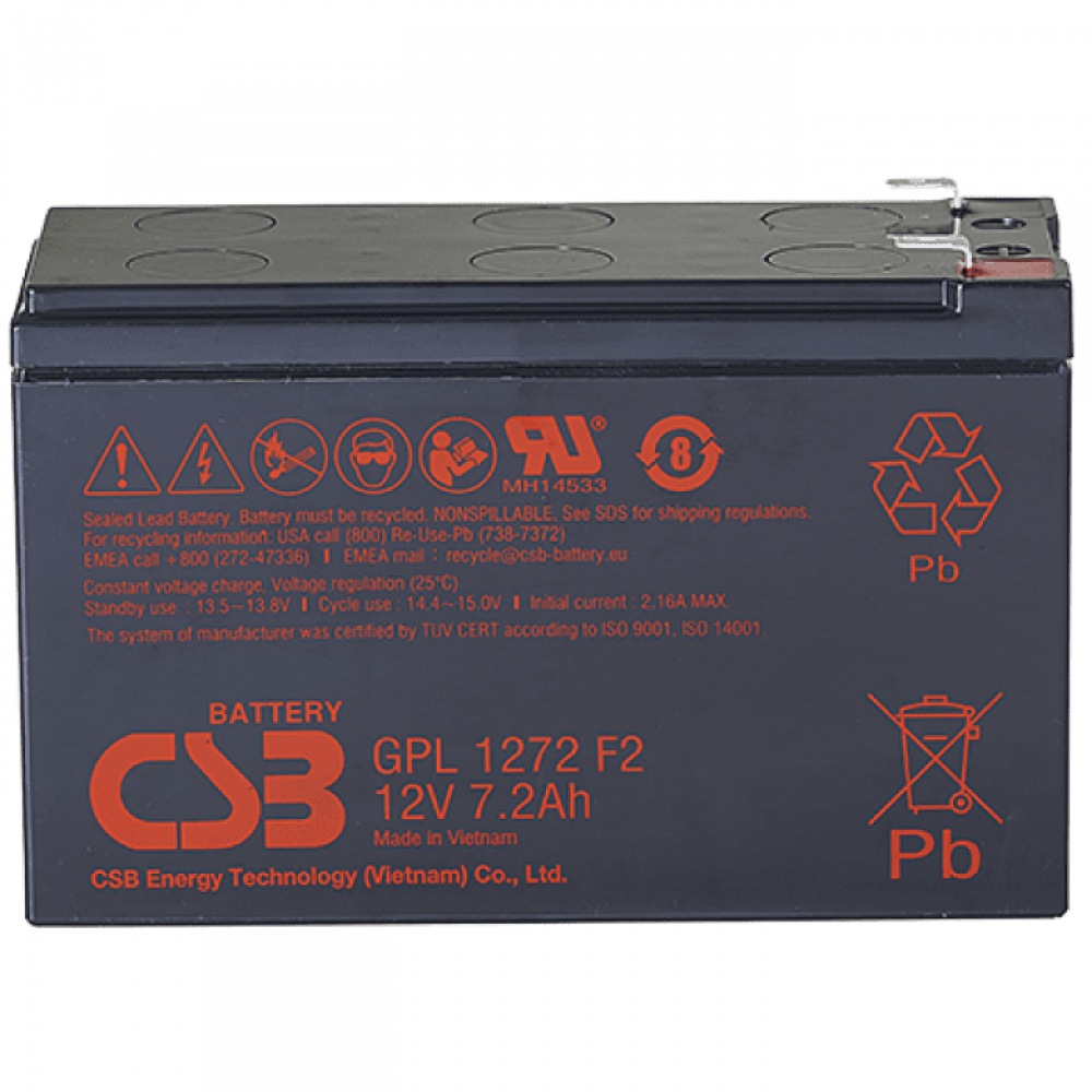 CSB GPL 1272 F2 FR. Аккумулятор герметичный свинцово-кислотный. CSB