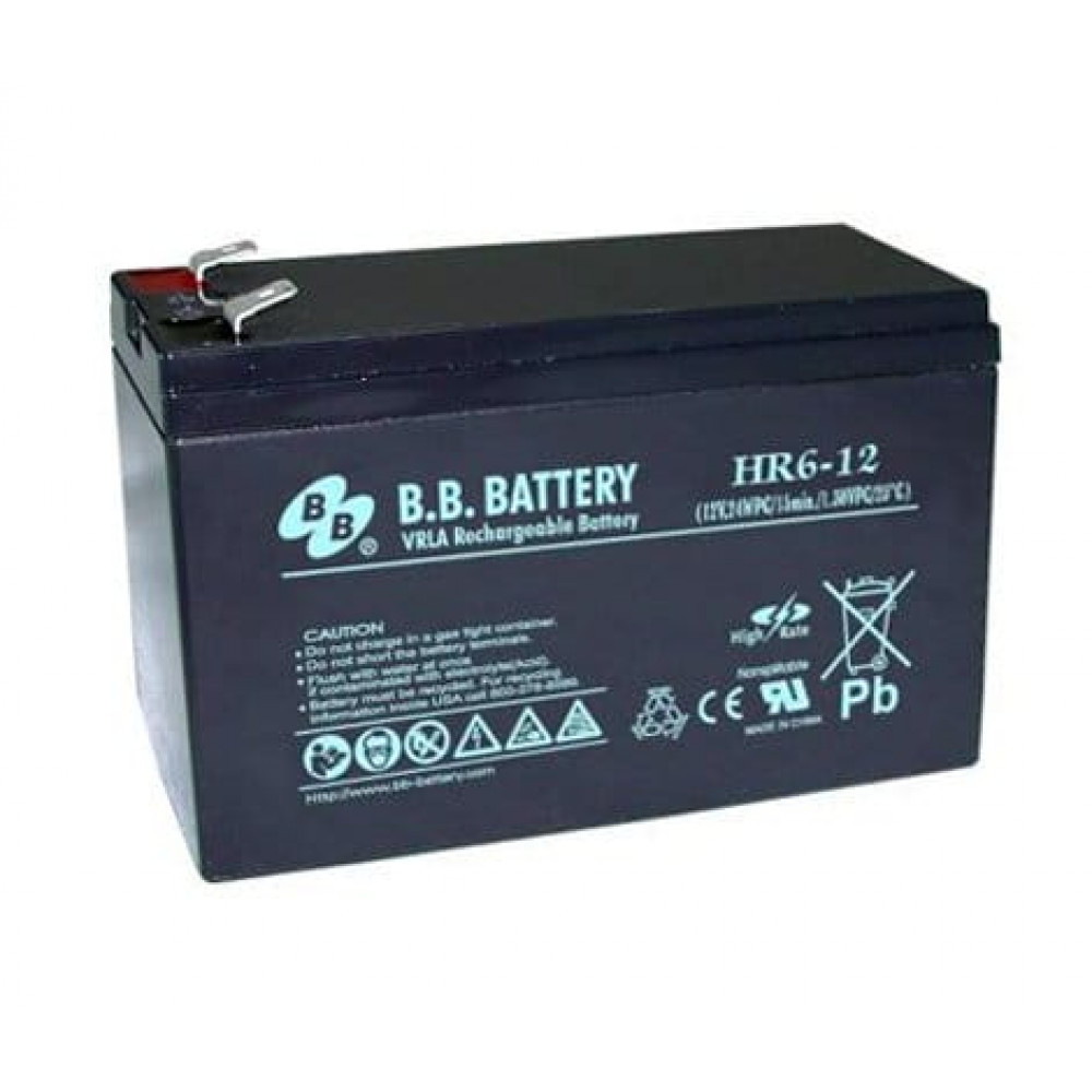 B.B. Battery HR 6-12. Аккумулятор герметичный свинцово-кислотный. B.B. Battery