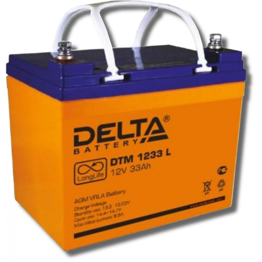 Delta DTM 1233 L. Аккумулятор герметичный свинцово-кислотный. Delta