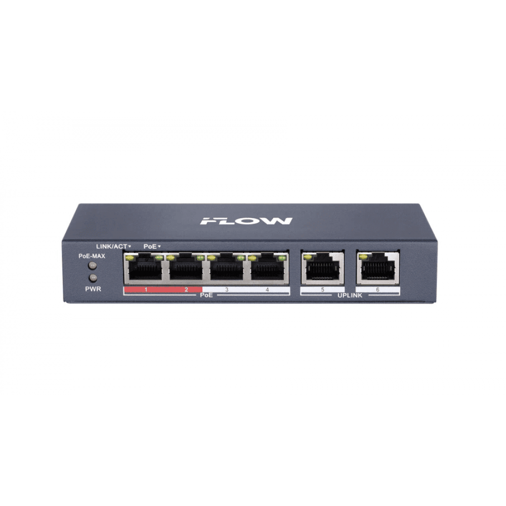 F-SW-EU206HPOE-V. Сетевой PoE коммутатор. i-FLOW