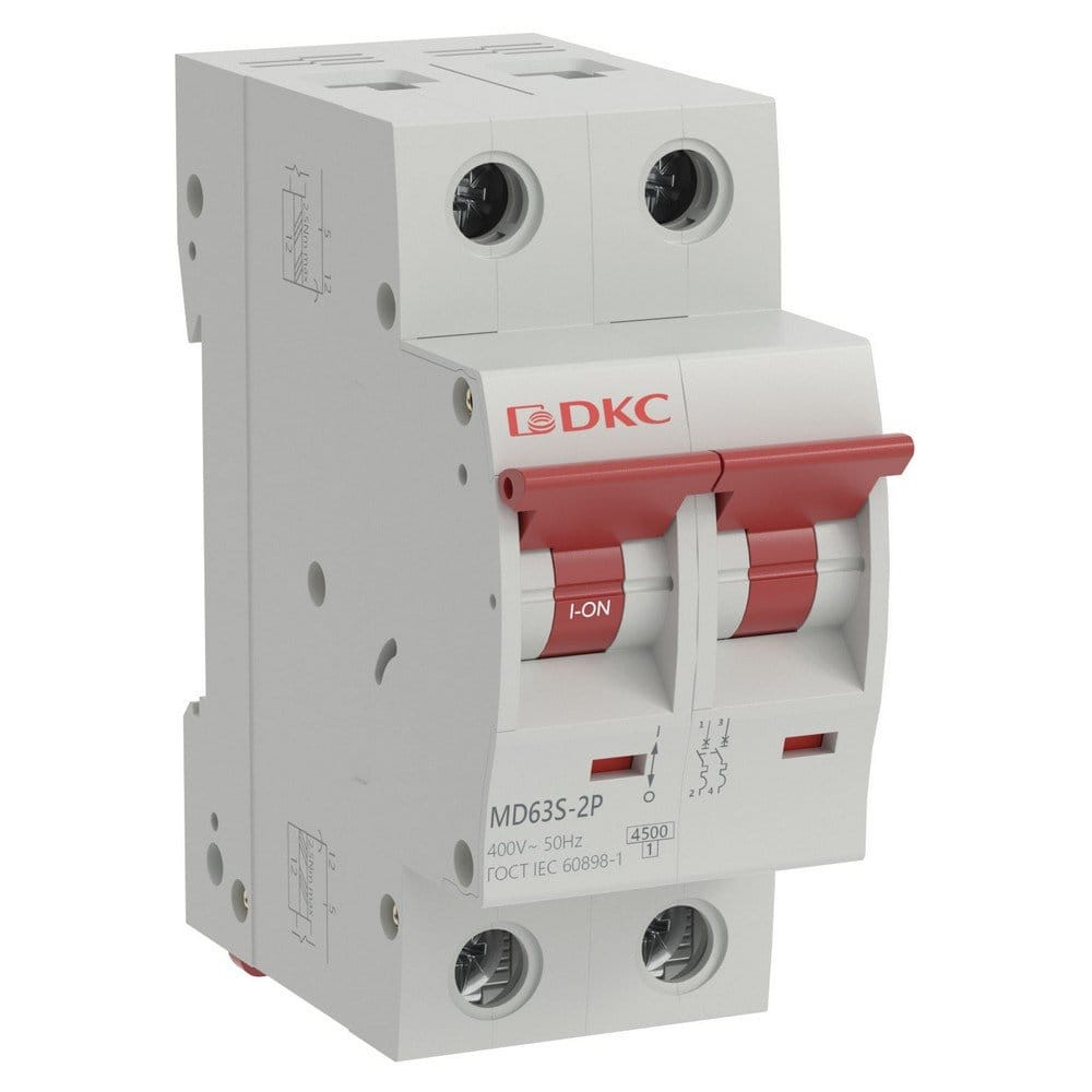 YON max MD63S 2P 25А 4,5кА C (MD63S-2PC25). Автоматический выключатель. ДКС