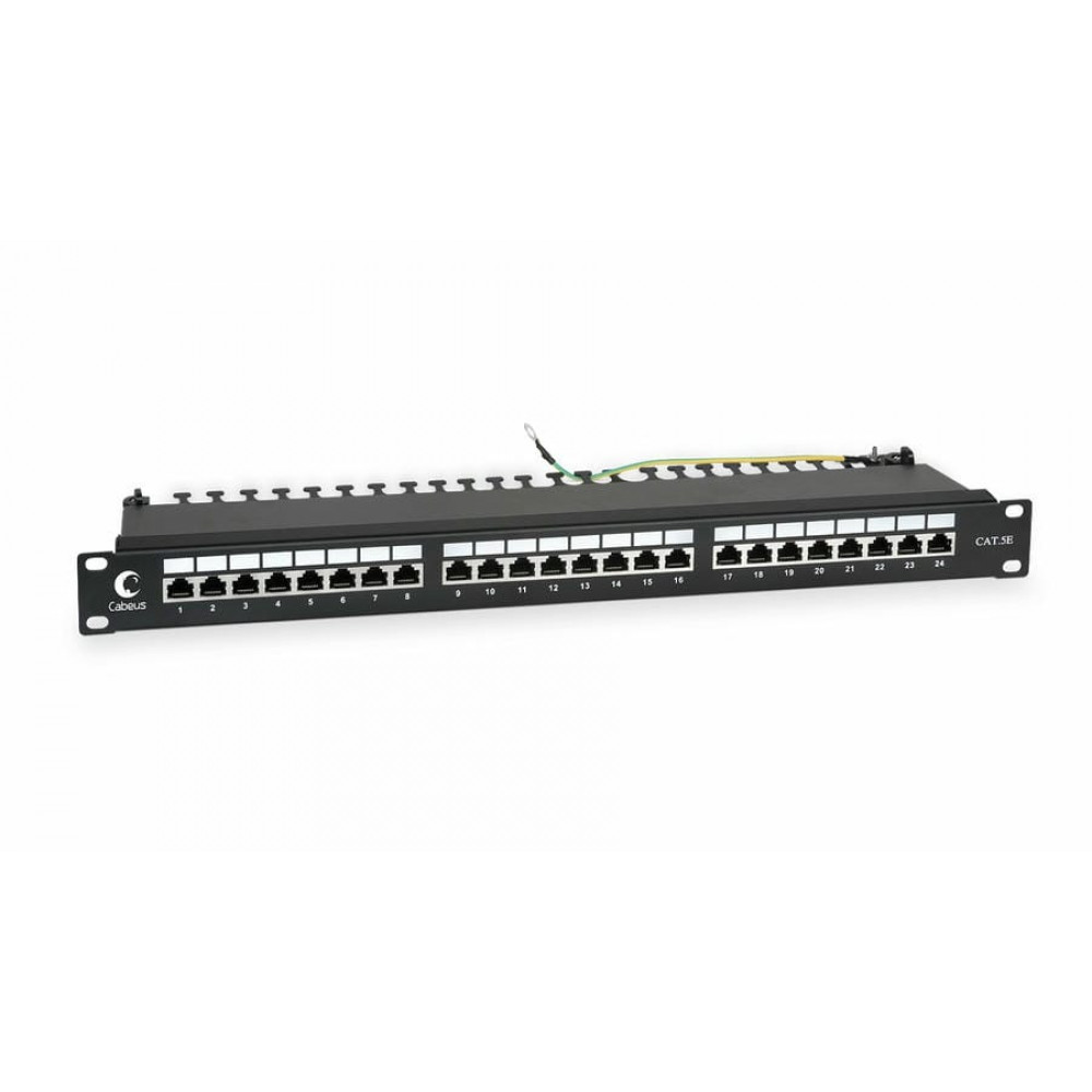 PL-24-Cat.5e-SH-Dual (7002c). Патч-панель 19. CABEUS